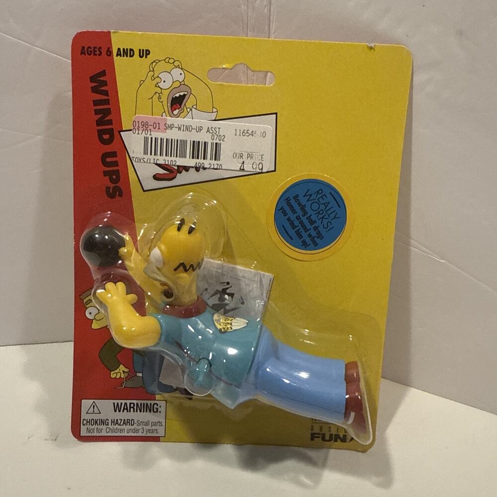 Homer Simpson 2002 The Simpsons Bowling Wind Up - Toy By Basic Fun #1075